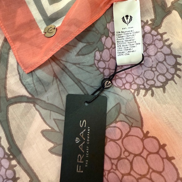 Fraas Cotton-Silk Blend Floral Scarf – New with tag - Picture 13 of 14